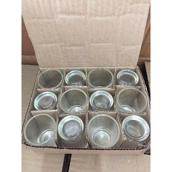 Hộp 12 ly uống rượu - chén mắt trâu thủy tinh chịu nhiệt và chống va đập tốt
