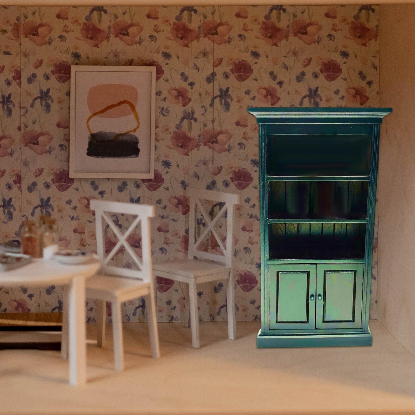 1/12 Miniature Furniture Decoration Wooden Ornament Gifts Furnishings for Dollhouse Bedroom