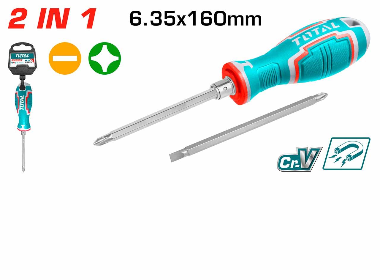 BỘ TUA VÍT 2 ĐẦU TOTAL THT250206 - HÀNG CHÍNH HÃNG