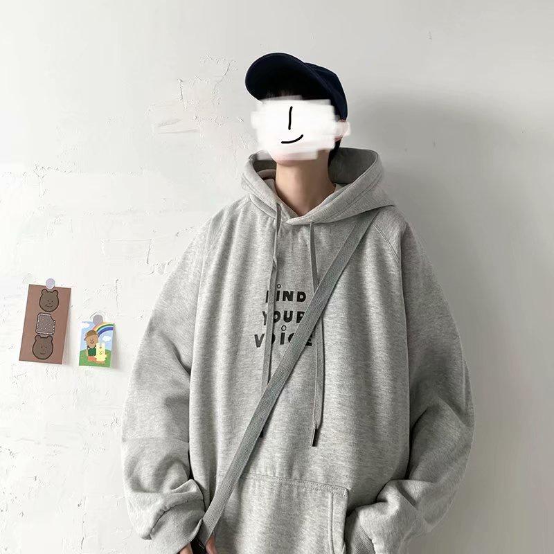 Áo Khoác Hoodie Cotton Dày Dáng Rộng In Họa Tiết Phong Cách harajuku Thời Trang Cho Nam Size M-8XL