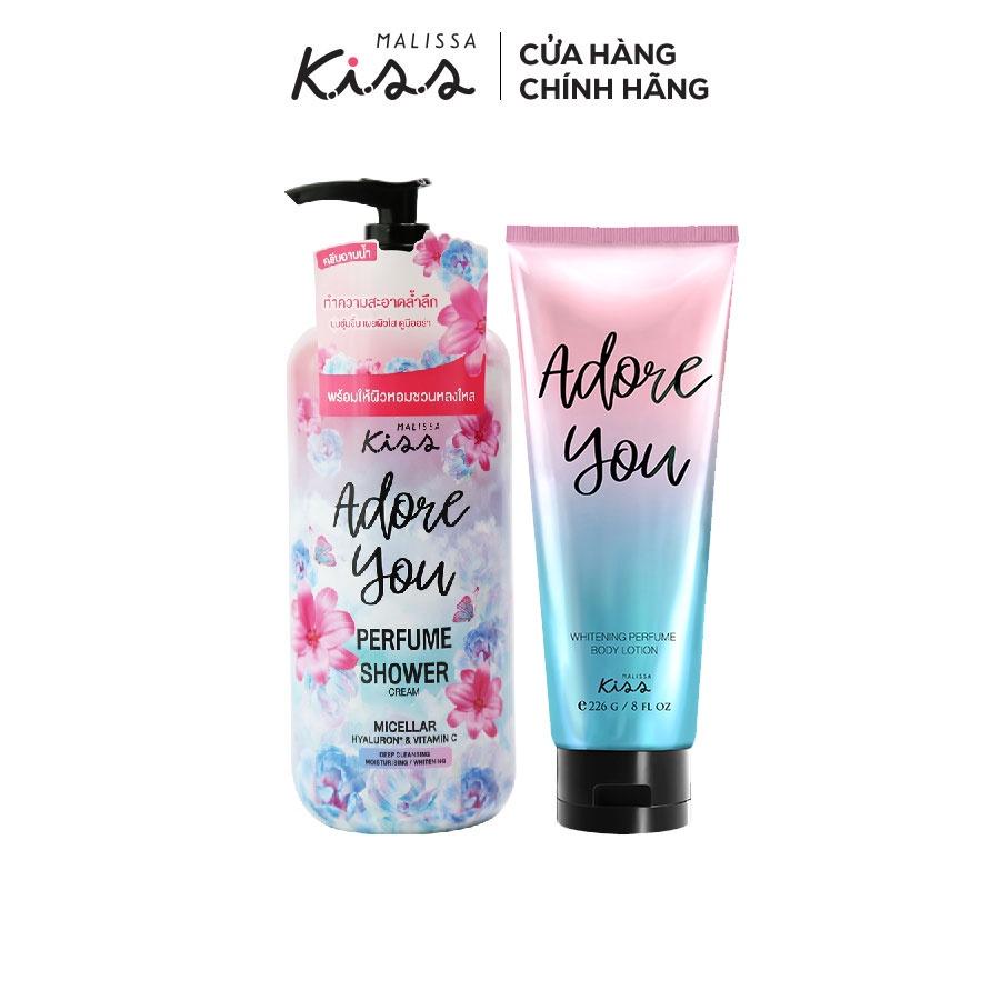 Combo Sữa tắm &amp; Sữa dưỡng Hương Nước Hoa Malissa Kiss - Hương Adore You 350ml