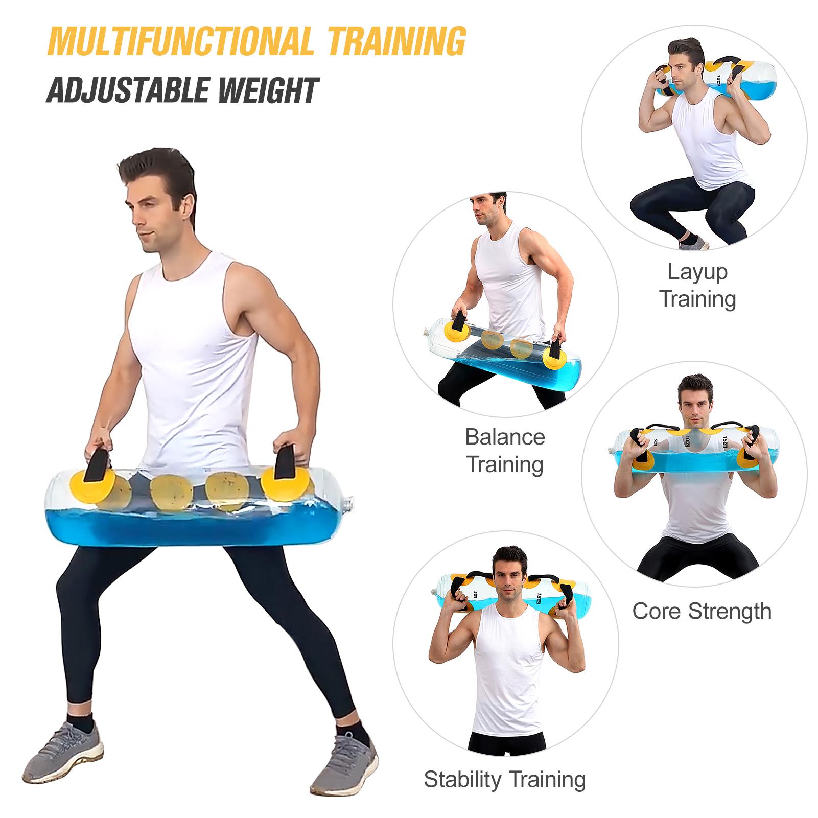 Water Weight Bag with Air Pump Liquid Paint for Home Gym Fitness Training