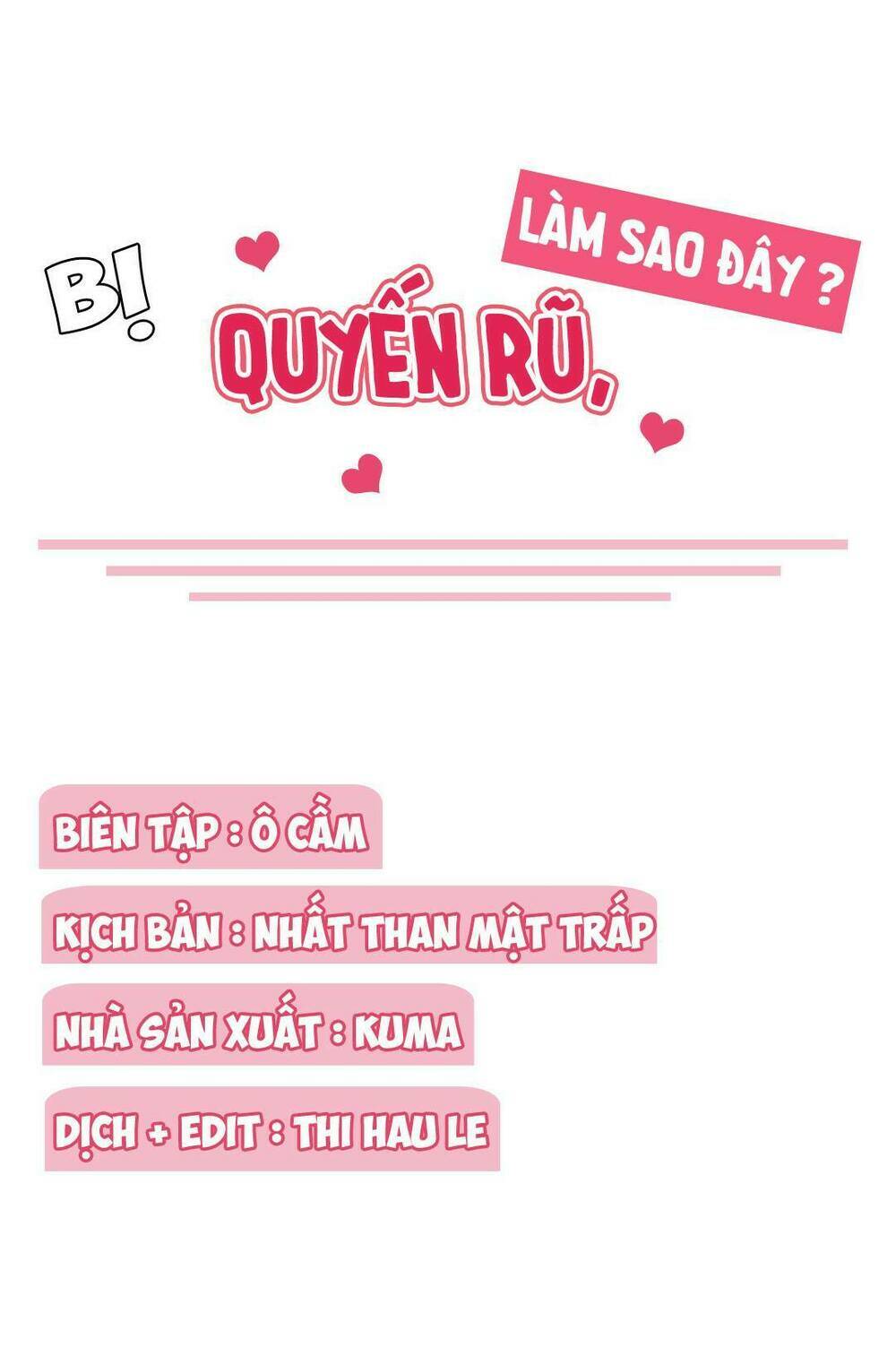 bị quyến rũ, làm sao đây? chapter 1 2