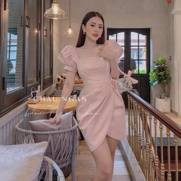 Đầm Ôm Body Cổ Vuông Tay Phồng Đặc biệt với màu sắc tươi trẻ