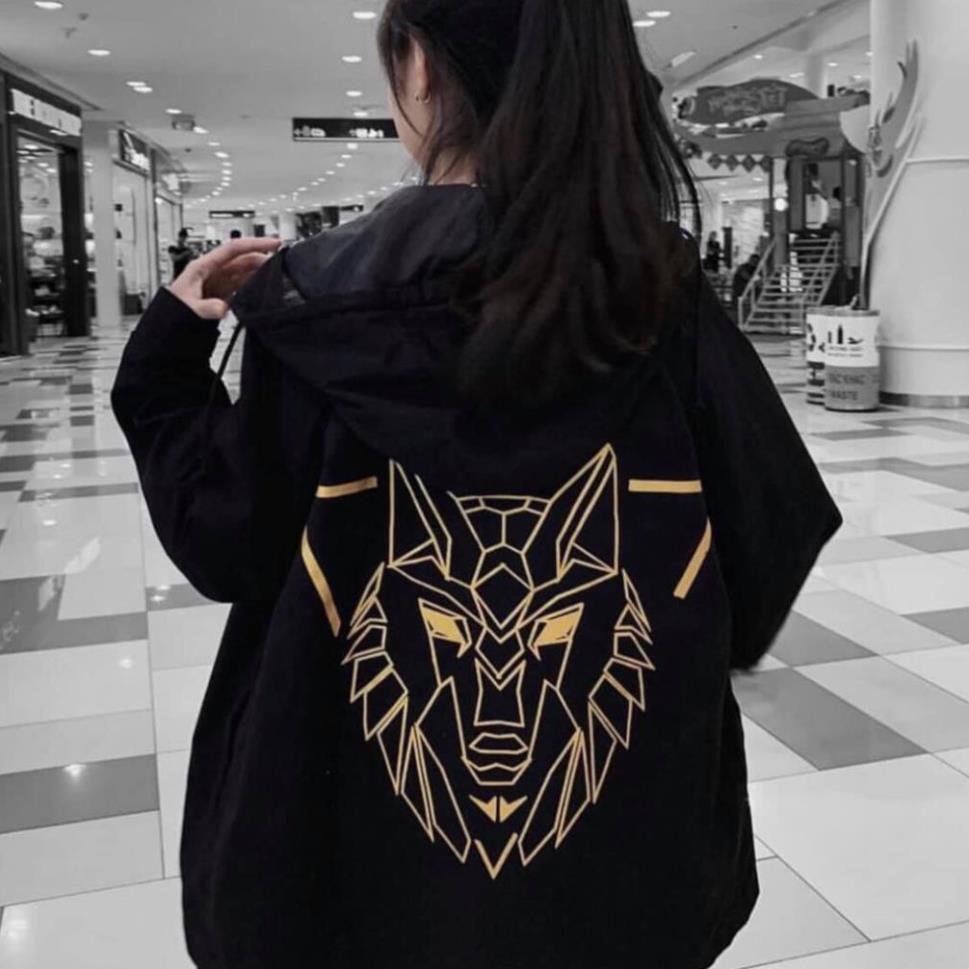 Áo khoác dù unisex form rộng Sói nam nữ phong cách thời trang kmg bao chất