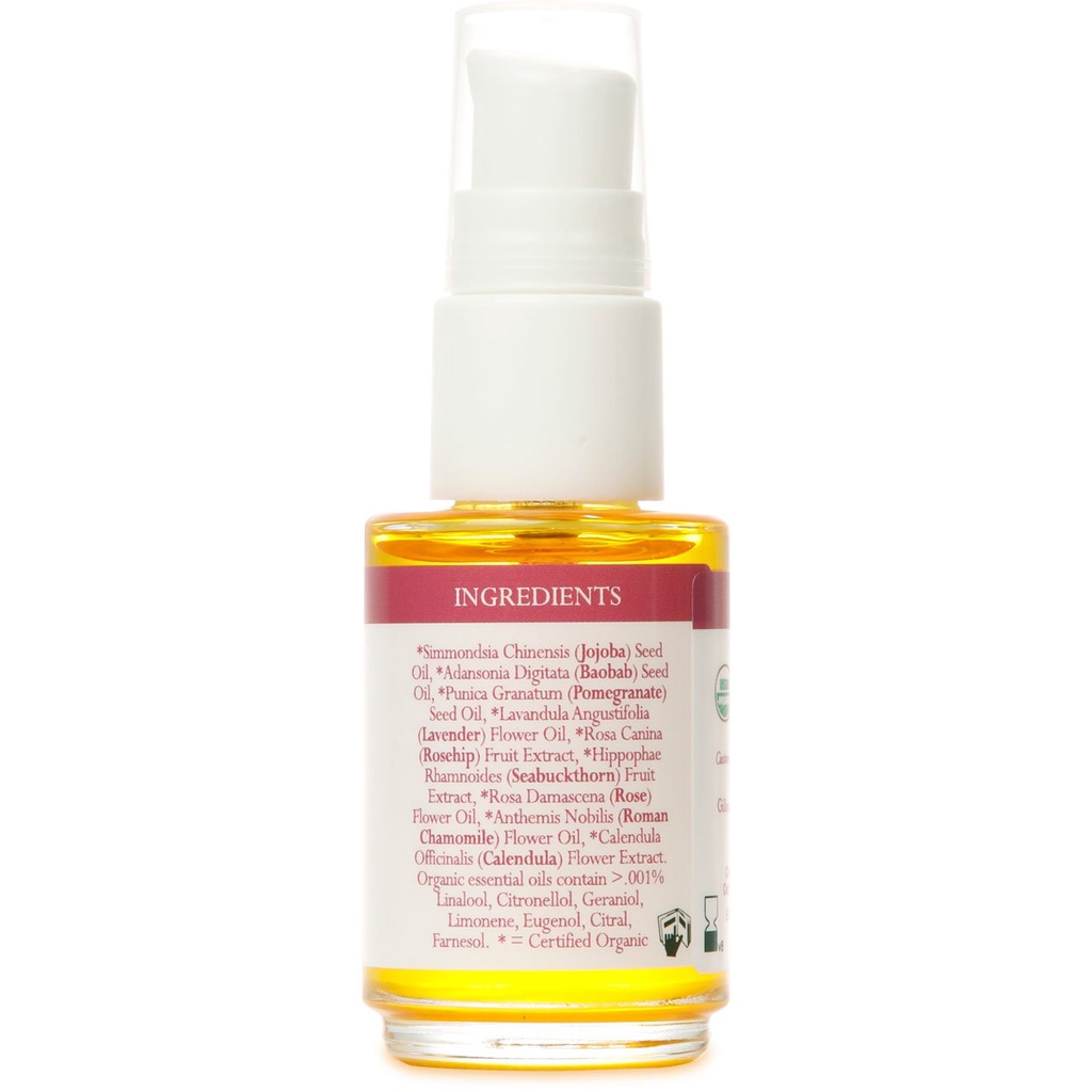 Dầu dưỡng da hoa hồng Badger Rose Face Oil USDA Organic - Dành cho da khô, lão hóa - 29.5mL