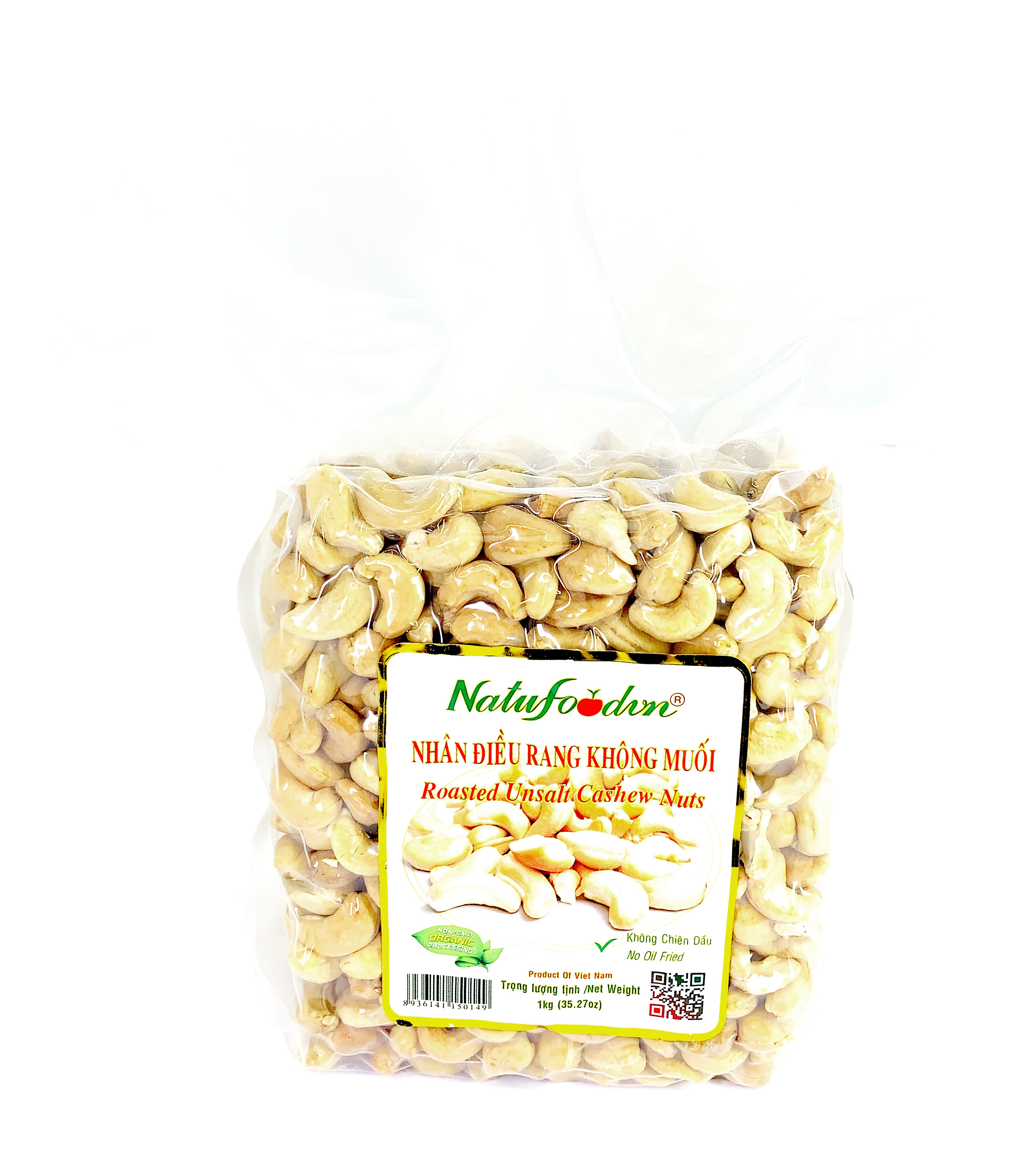 Nhân Hạt Điều Rang Không Muối Cao Cấp 1kg - Natufoodvn