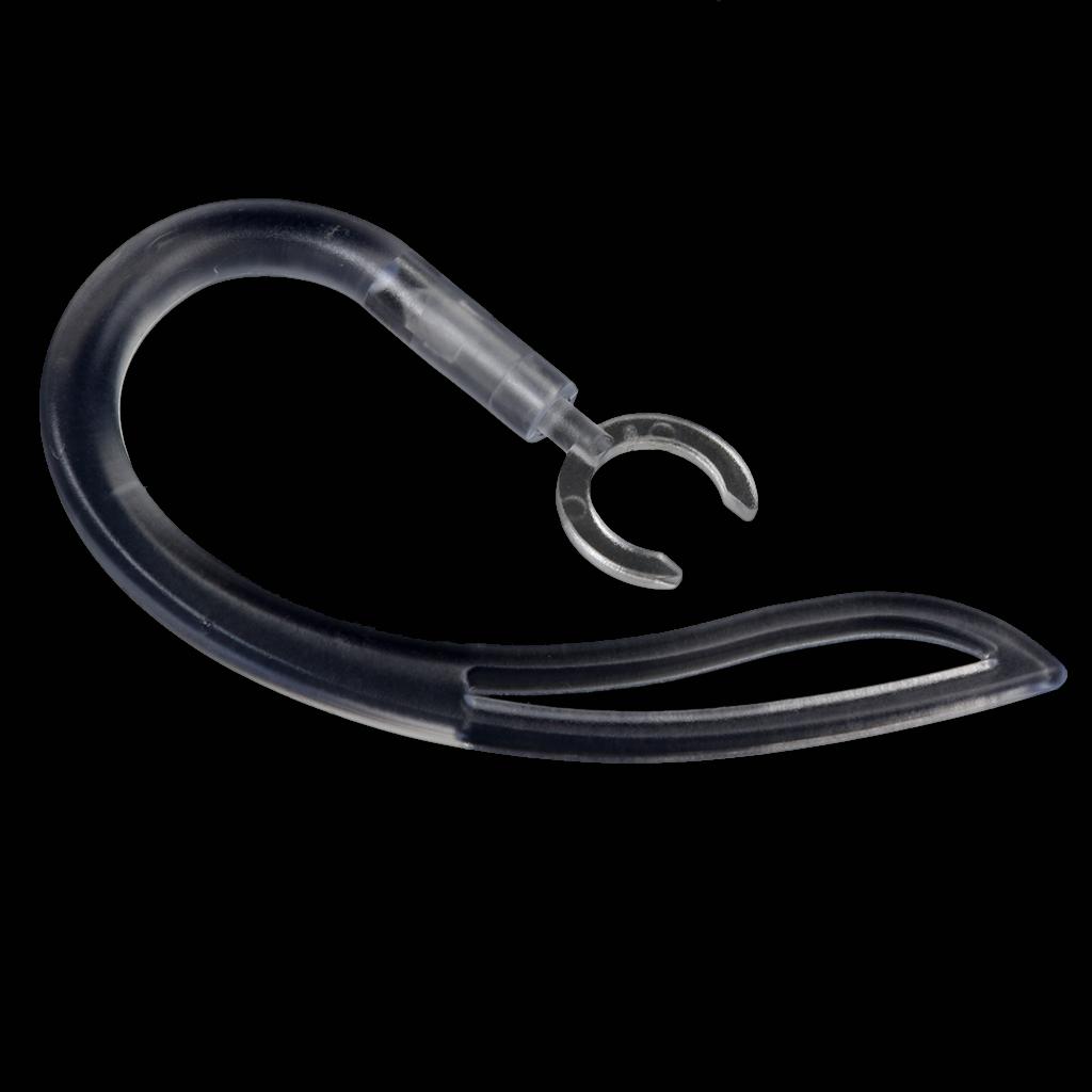 3 Pcs Earhook Ear Loop Clip For Universal Bluetooth Headset 8.0mm 9.0mm 10.0 mm (Clear)