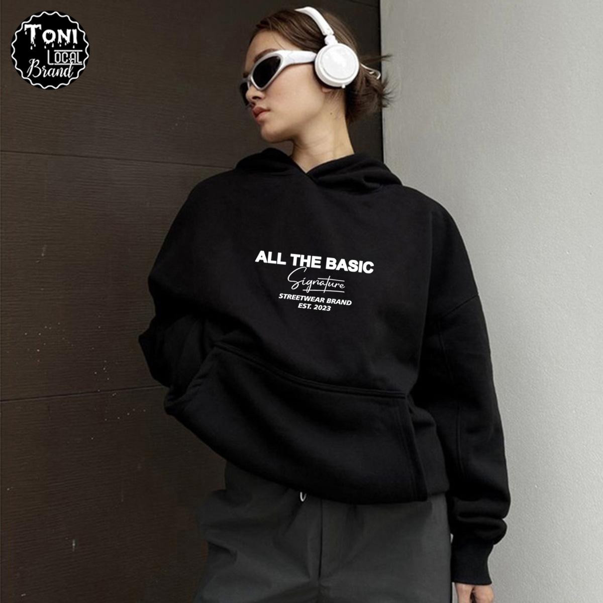Áo Hoodie Local Brand ALL THE BASIC nỉ bông form rộng Unisex full box