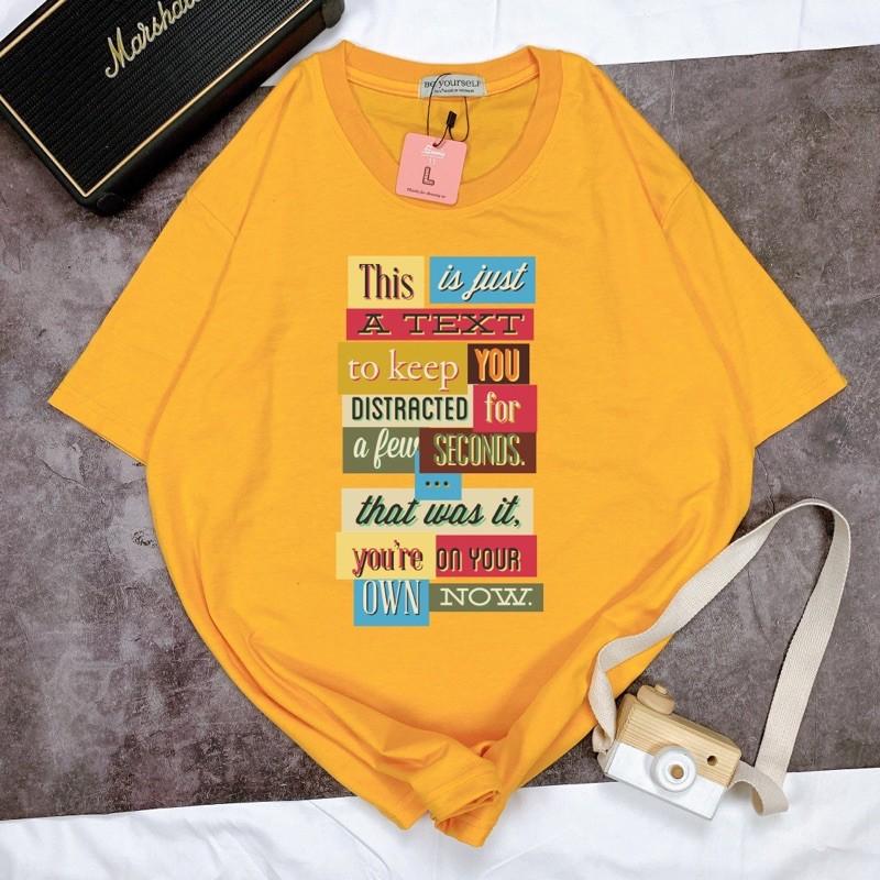 Áo Thun Tay Ngắn UNISEX TEXT Chữ - Hình chụp thật