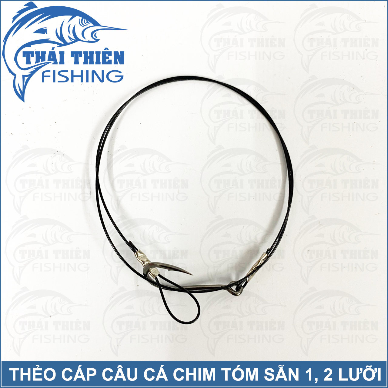 Combo 2 Bộ Thẻo Cáp Câu Cá Chim, Trê, Răng Sắc Bén Tóm Sẵn 1, 2 Lưỡi Dùng Câu Sông Thiên Nhiên, Hồ Dịch Vụ