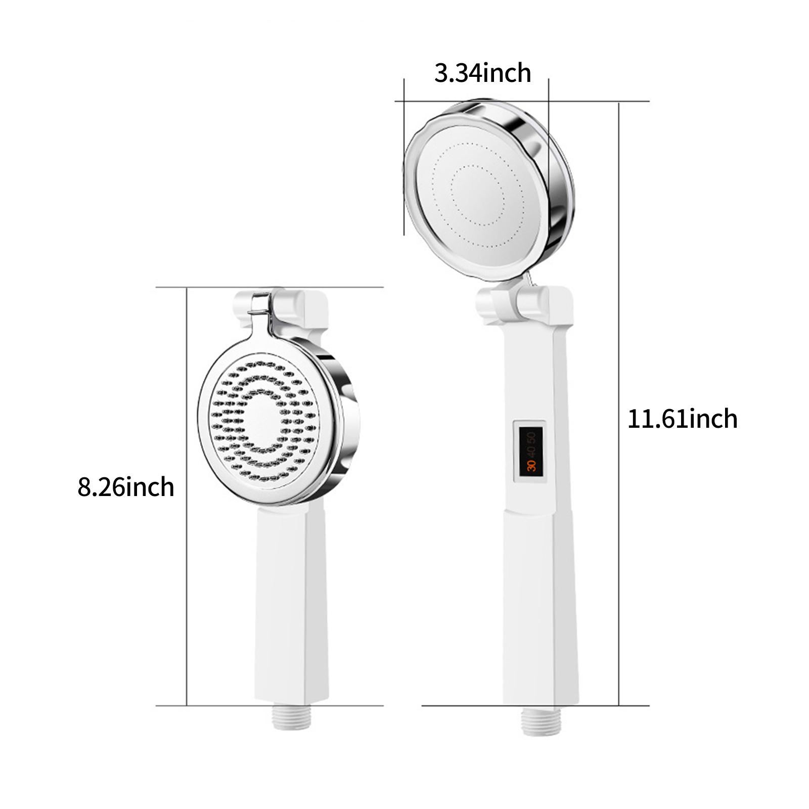 Vòi hoa sen tiết kiệm nước áp suất cao G1/2 với nắp lật tiện dụng có màn hình hiển thị nhiệt độ