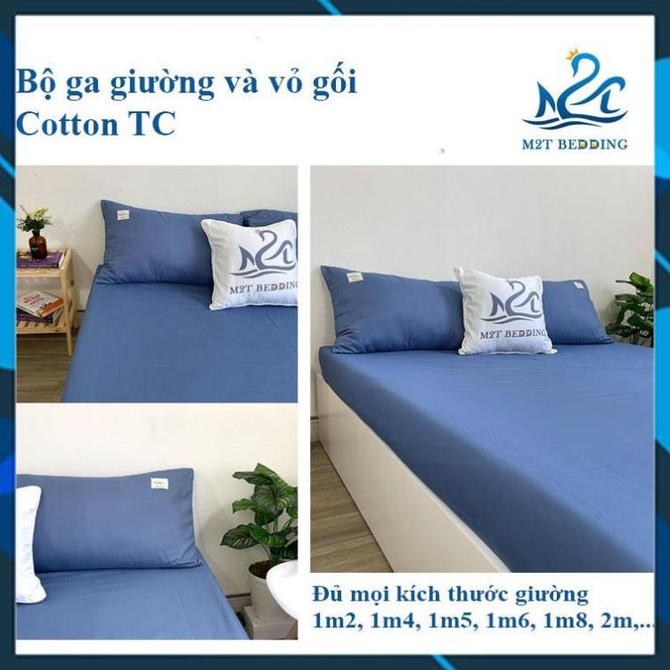 Bộ ga giường và vỏ gối Cotton Tici Bedding ga gối Cotton Hàn Quốc đủ size drap nệm