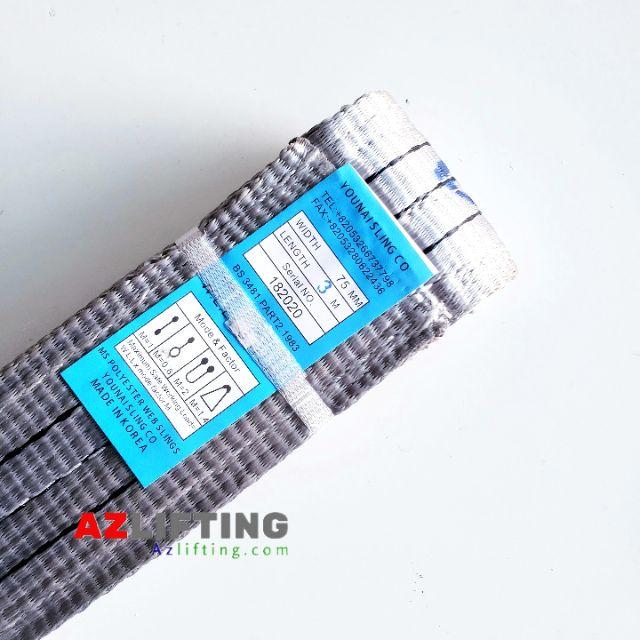 Dây cáp vải cẩu hàng 3 tấn 3 mét Hàn Quốc