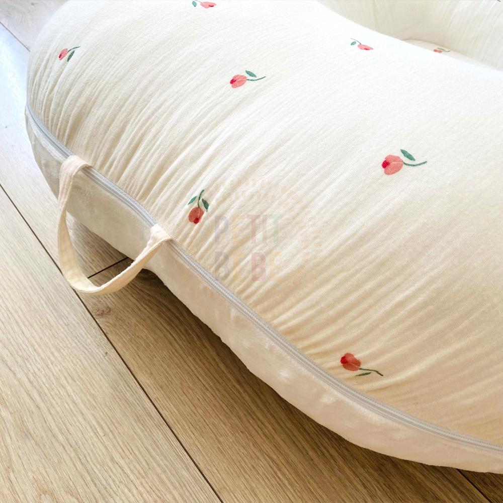 Gối chống trào ngược 2 mặt PETIT BEBE họa tiết thiên nhiên muslin thấm hút