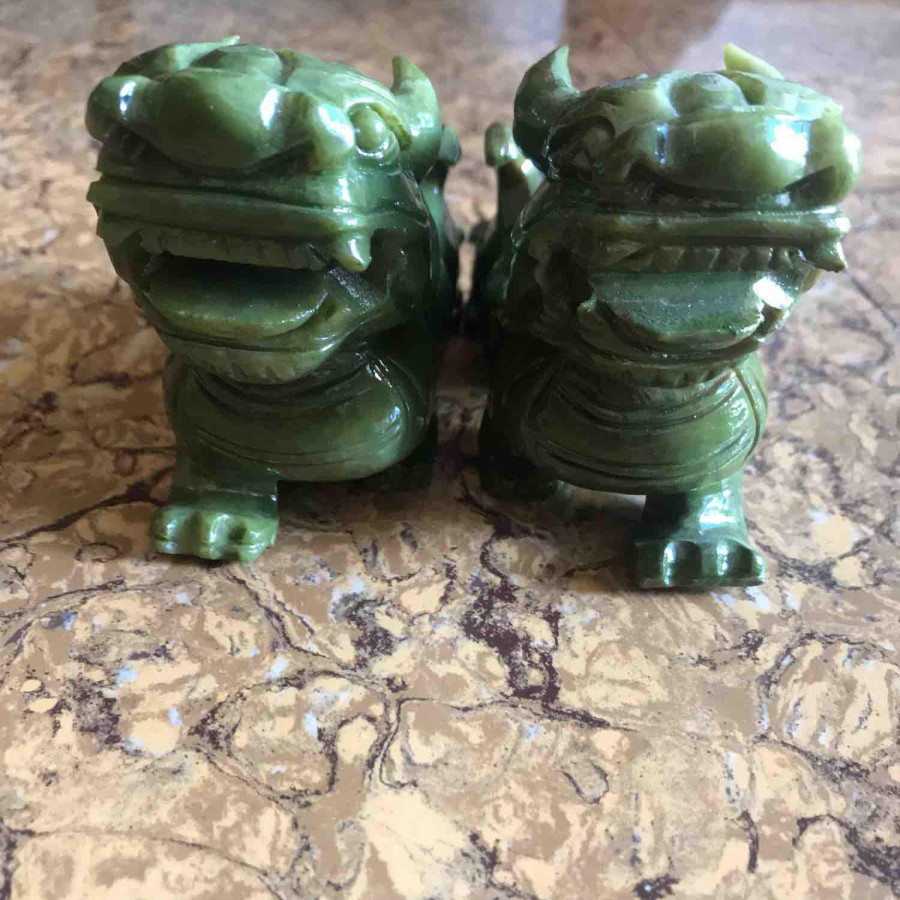 Cặp Tỳ Hưu Đá Sprentin Xanh Tự Nhiên Size Trung Dài 16cm Cao 10cm Sâu 5cm Công Dụng Thu Hút Tài Lộc Anh Chị mệnh Thủy mệnh Mộc mệnh Hỏa trưng bàn làm việc bàn thờ Thần Tài tốt may mắn ạ