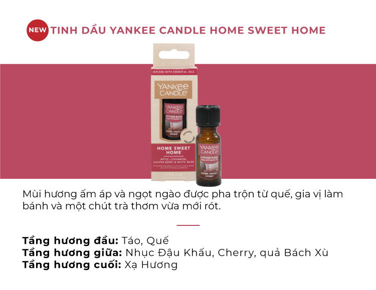 Tinh dầu Yankee Candle - Home Sweet Home