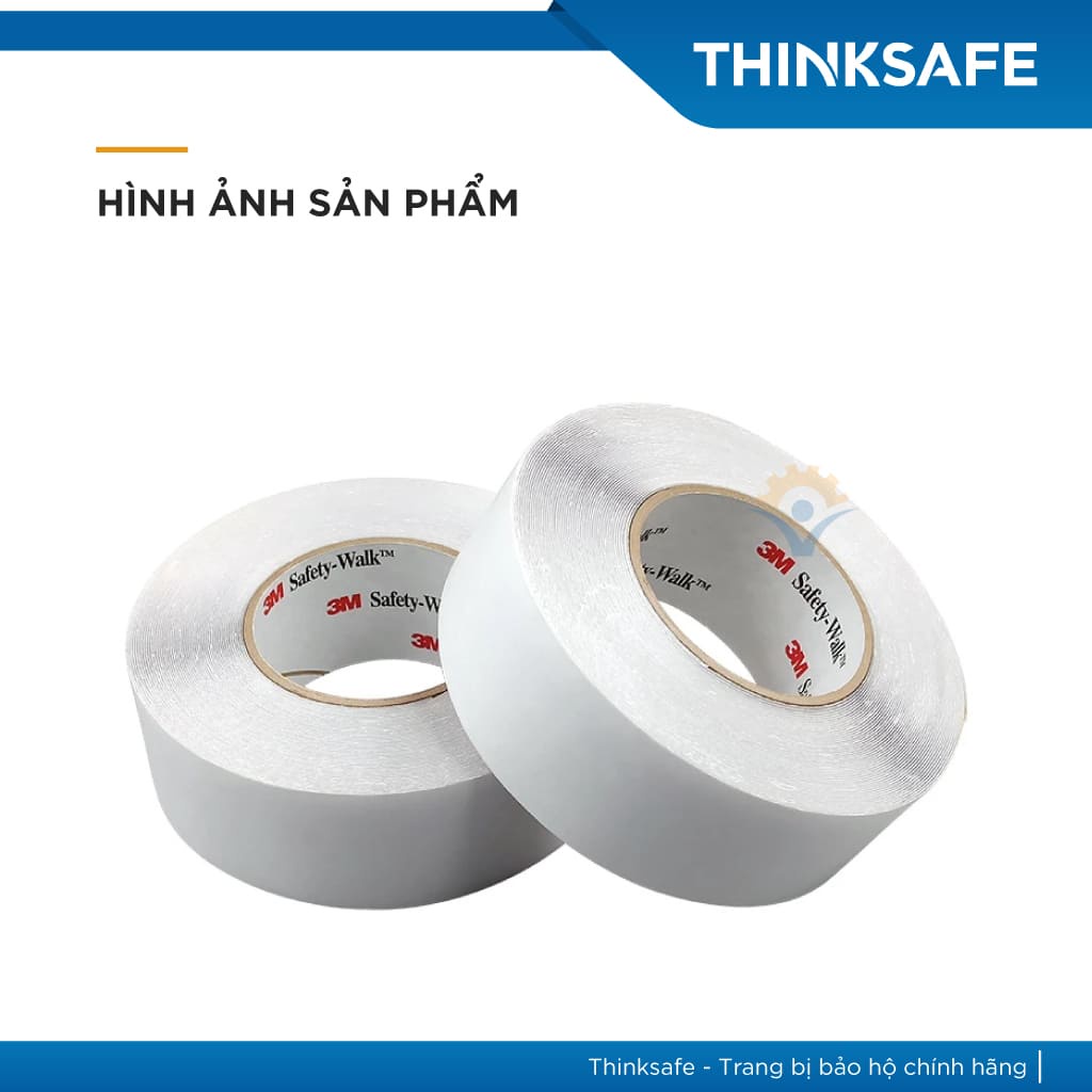 Băng keo chống trượt 3M 220 dán chống trơn trượt cho nhà tắm, bồn tắm, cầu thang, tăng độ nhám chống trơn màu trắng đục