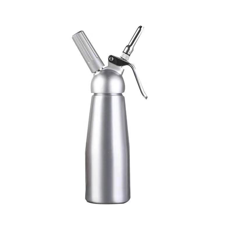 Siphon 0,5 L Nước sốt đánh bông kem ấm hoặc lạnh - Đầu có thể tháo rời - Nhôm anodized siêu âm - Công thái học - Được giao với 3 mẹo / Bàn chải làm sạch