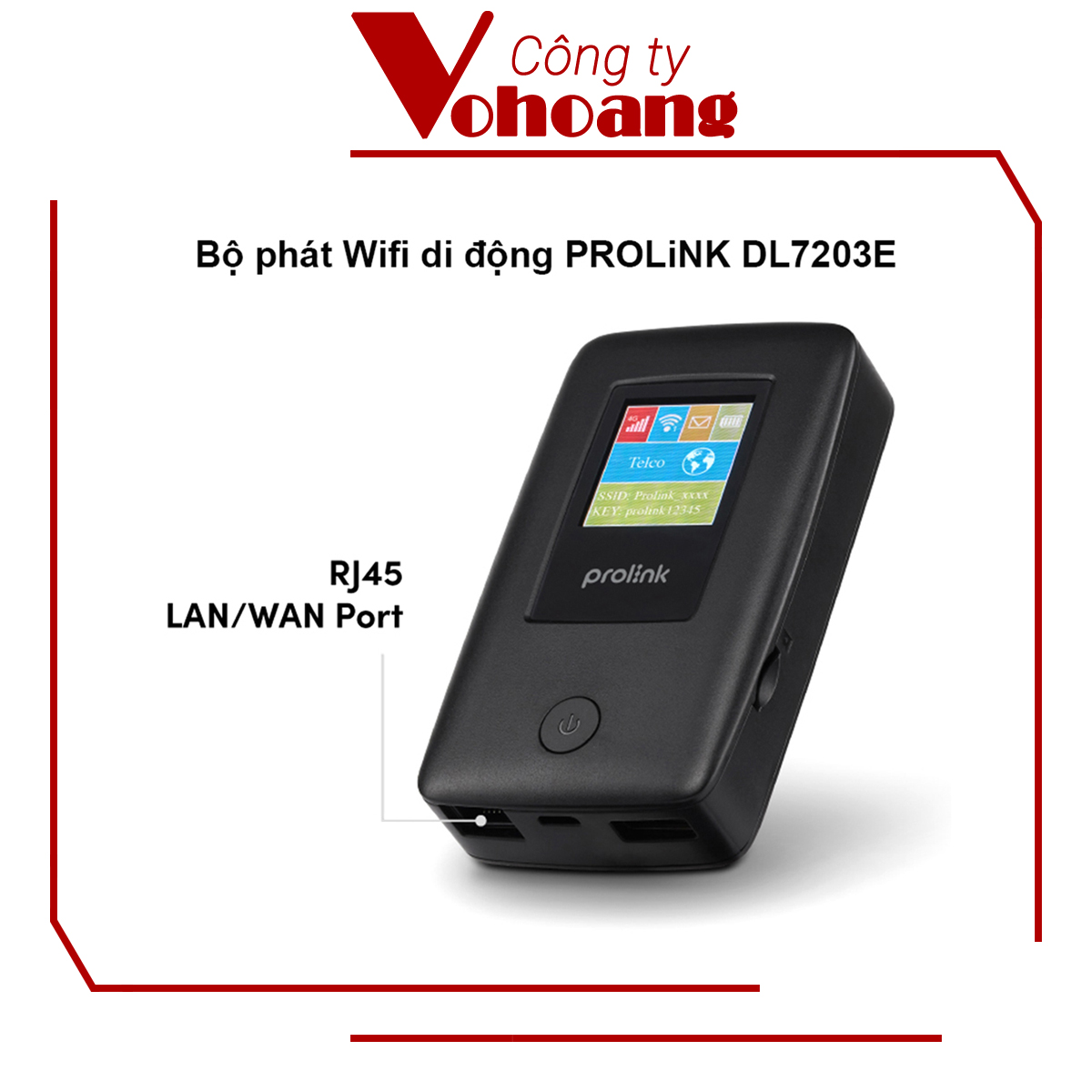 Bộ phát Wifi di động PROLiNK DL7203E dùng SIM 4G LTE 150Mbps, pin 5200mAH - Cổng RJ45 - Nâng Cấp Cổng Sạc TypeC - Hỗ Trợ Nano Sim