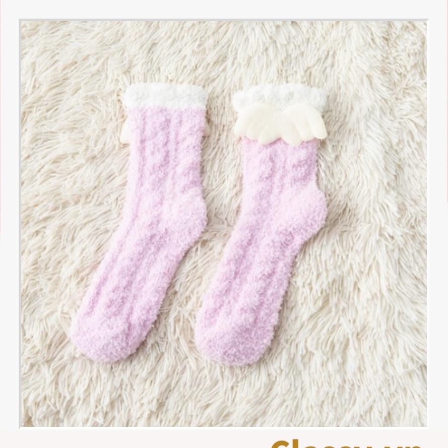 Classy Tất bông cổ cao, vớ bông cổ cao siêu giữ ấm, họa tiết ngộ nghĩnh G1428