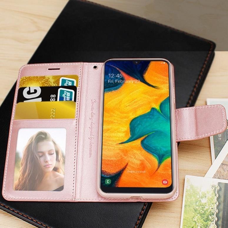 Bao da Samsung Galaxy A51 dạng ví hiệu hanman, kiểu sáng sang trọng tiện lợi