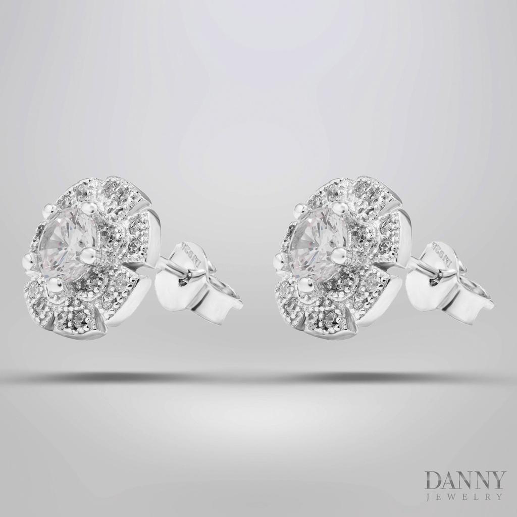 Bông Tai Nữ Danny Jewelry Bạc 925 Xi Rhodium BY065