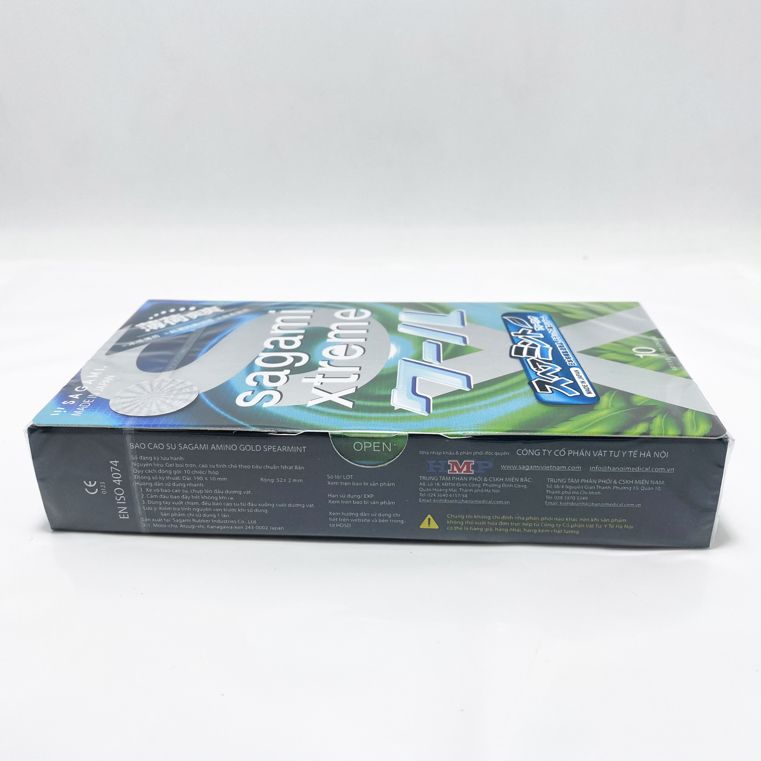 Bao Cao Su Hương Bạc Hà The Mát Sagami Spearmint Nhật Bản + Bao Cao Su Power Men 1 Chiếc - Hàng Chính Hãng 100% - Che Tên Sản Phẩm - Shop Adam