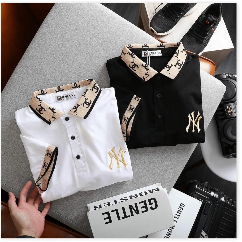 ÁO THUN NAM CỔ BẺ CỰC ĐẸP , HỌA TIẾT THÊU SIÊU CHẤT LANA FASHION