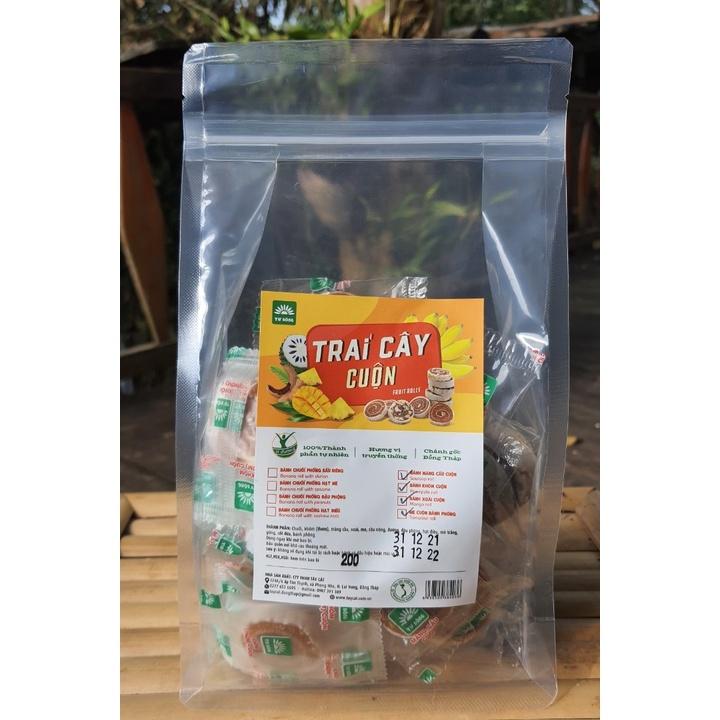 Combo trái cây cuộn Tư Bông 200g gồm 8 loại ăn vặt thơm ngon tốt cho sức khỏe