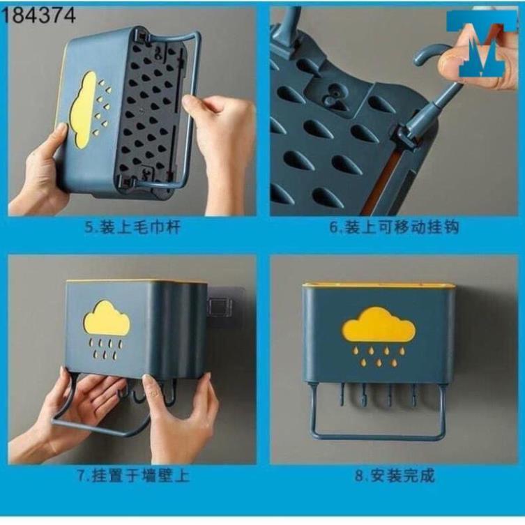 Hộp cắm ống đũa đa năng dán tường siêu chắc