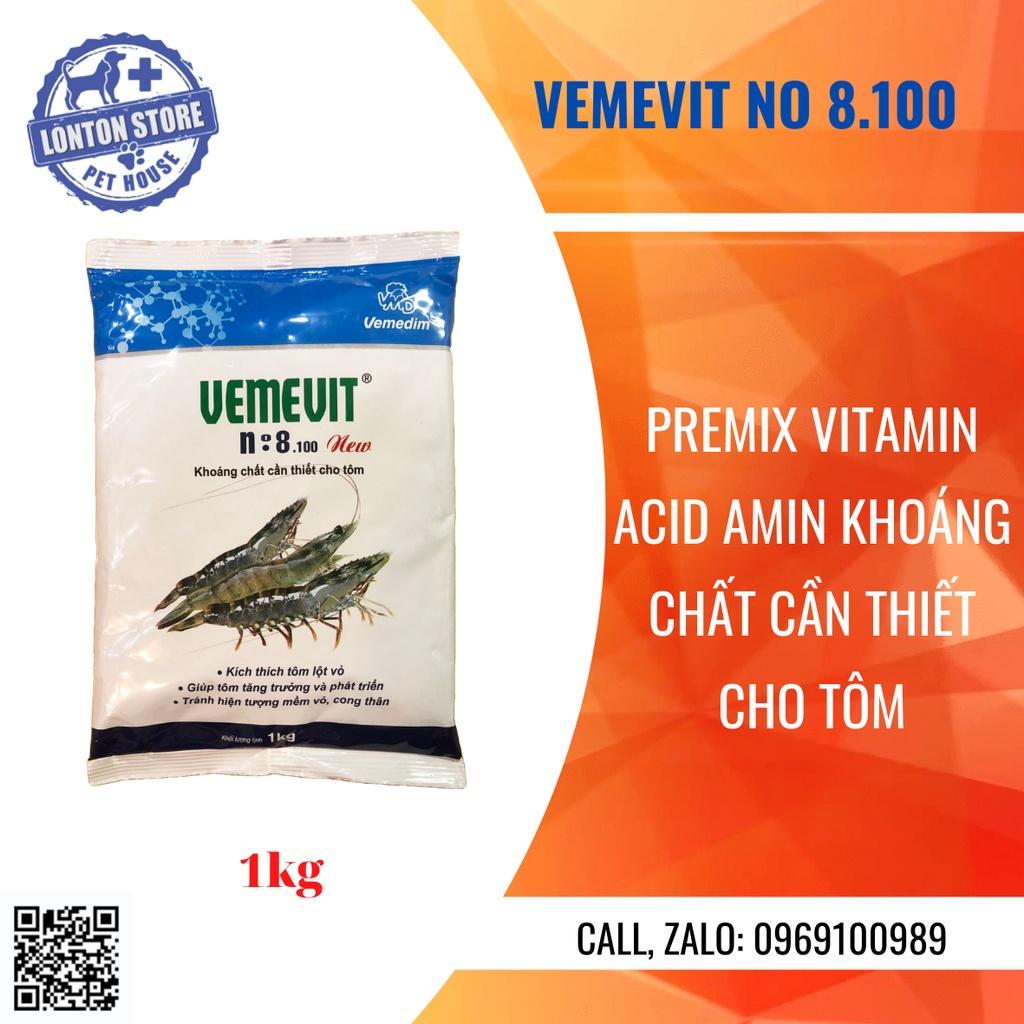 VEMEDIM Khoáng Vemevit No 8.100cao cấp dùng trộn thức ăn bổ sung vitamin cho tôm, 1kg - Lonton store