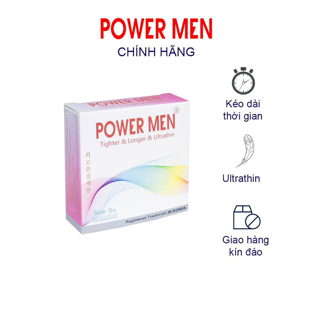 Bao Cao Su  Powermen Gia Đình (Hộp 144 Cái) - Hộp 144 BCS Powermen ôm sát, siêu mỏng, kéo dài thời gian - che tên sp khi giao hàng