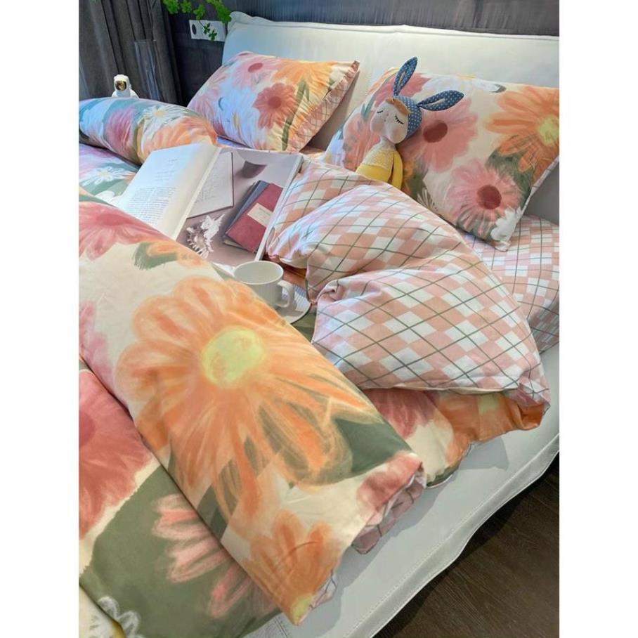 Bộ chăn ga gối Cotton Living 100% đủ size giường nệm 1m2 đến 2m*2m2