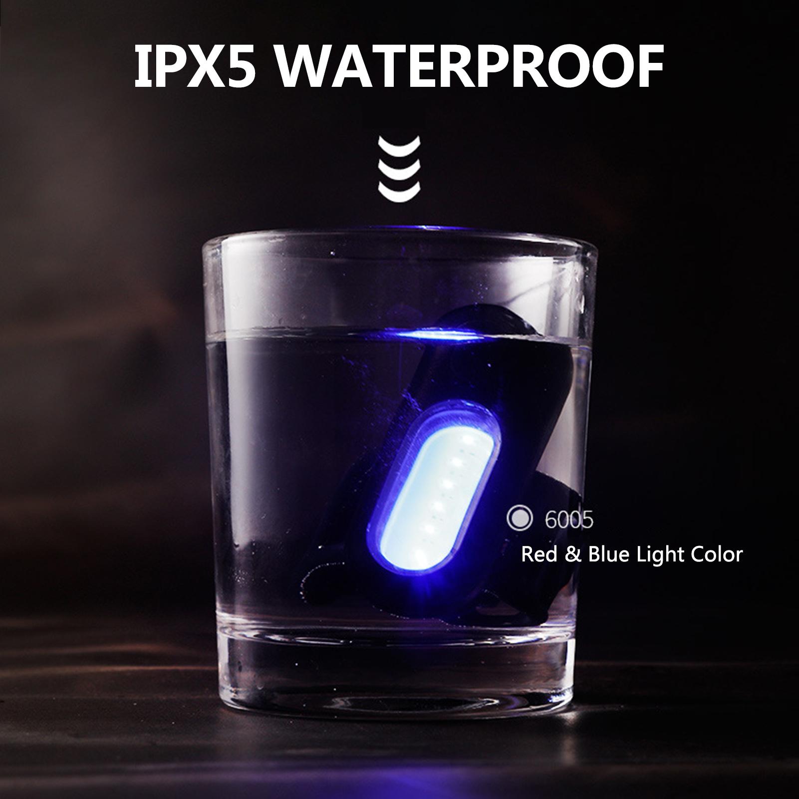 Đèn xe đạp nhỏ ánh sáng kép 5 bánh răng chống nước IPX5 đuôi xe, cảnh báo ban đêm