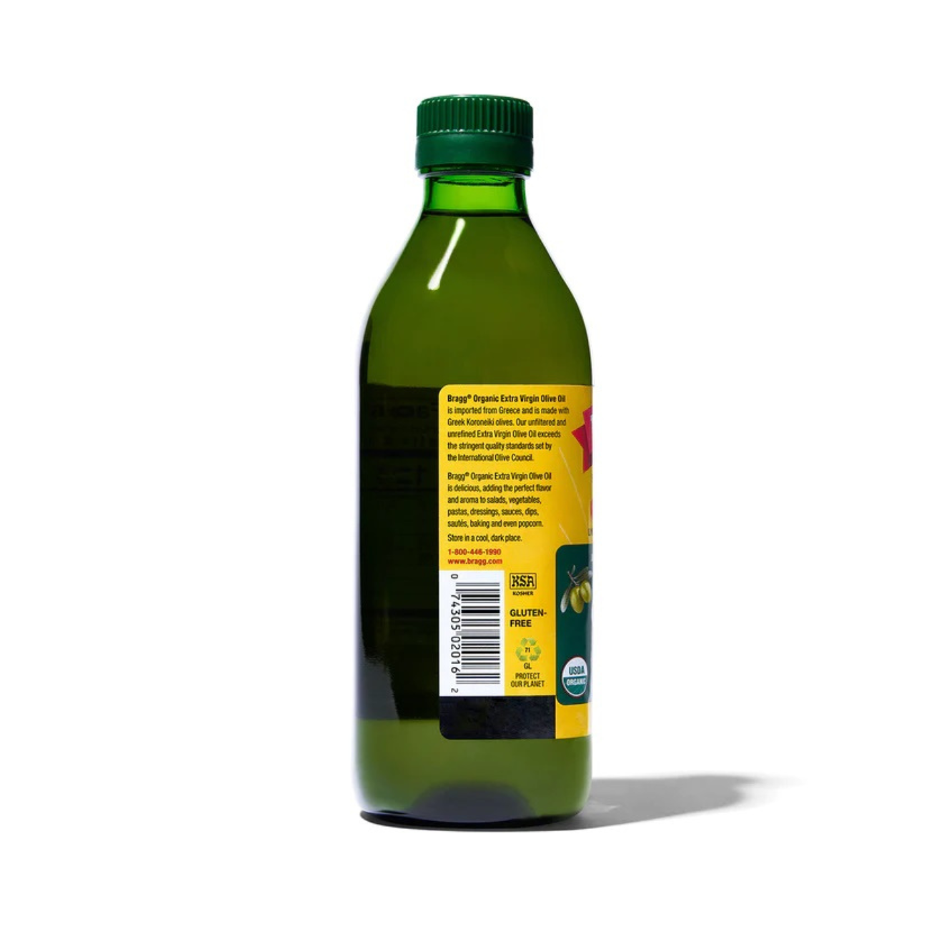 Dầu Olive hữu cơ ép lạnh nguyên chất Extra Virgin - Bragg
