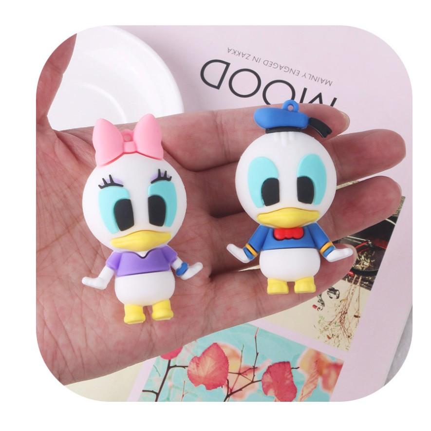 HN * Mẫu búp bê size lớn Mickey, Minnie, Daisy, Donald, Pooh dùng làm móc khóa, charm Jibbitz, DIY