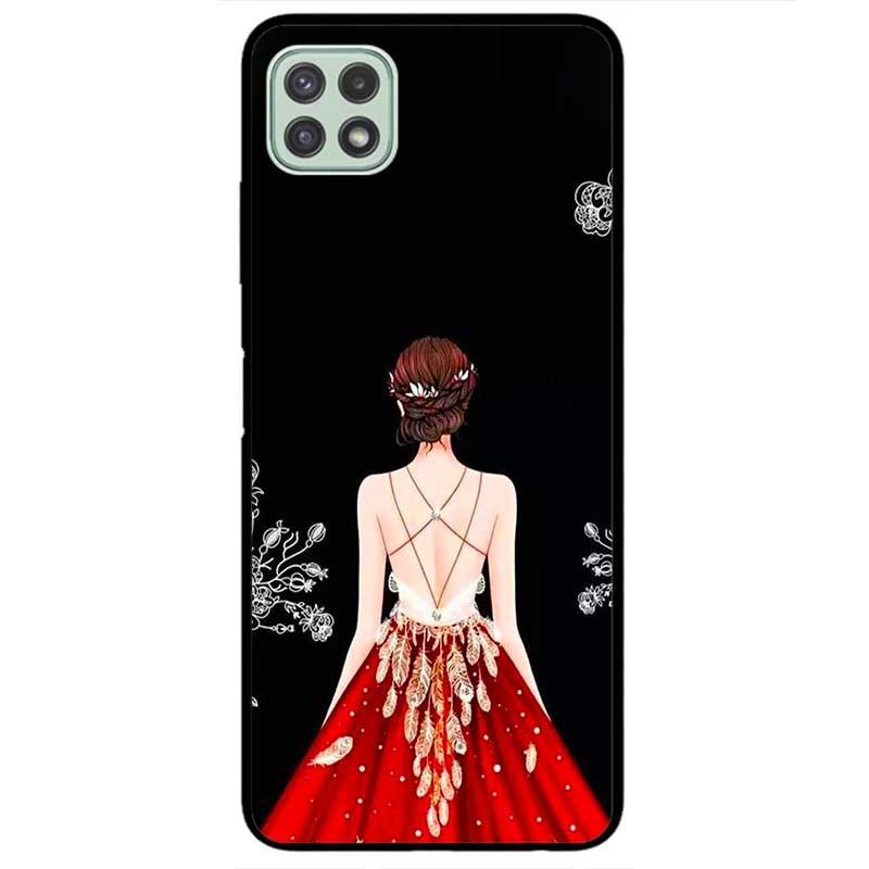 Ốp lưng dành cho Samsung A13 5G - A04s - A32 5G - A04 - A22 5G mẫu Cô Gái Váy Đỏ Đen TH