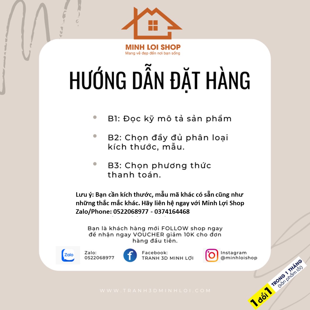 Tranh THƯ PHÁP tráng gương trang trí phòng khách, không gian sống TẶNG KÈM ĐINH TREO TPCM035