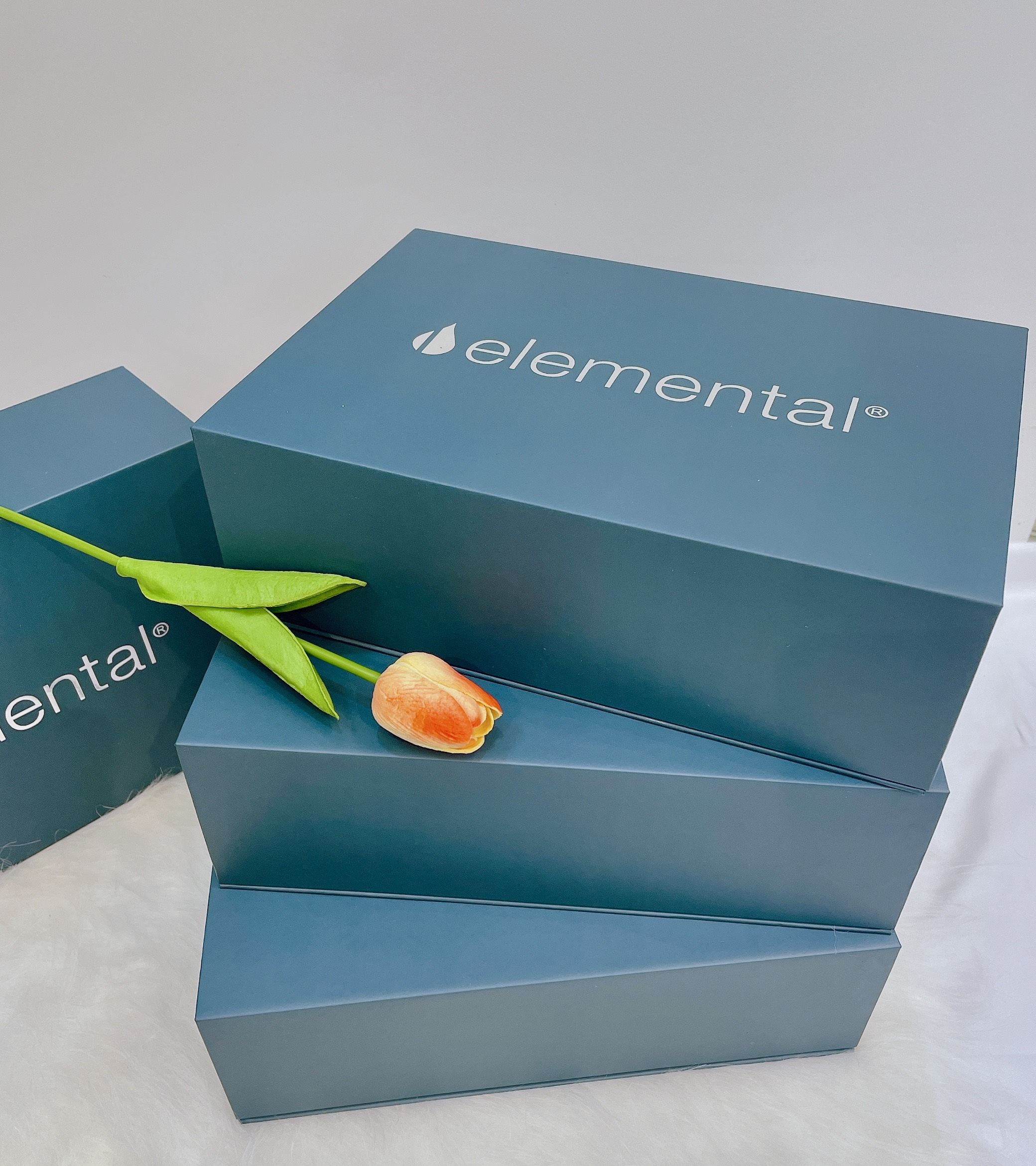 Hộp quà tặng Elemental tặng quà sinh nhật, khách hàng hộp cứng nắp cài nam châm cao cấp