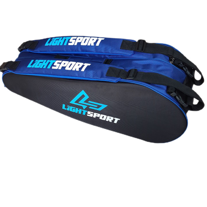 Bao vợt cầu lông LIGHTSPORT 4 ngăn màu xanh đen