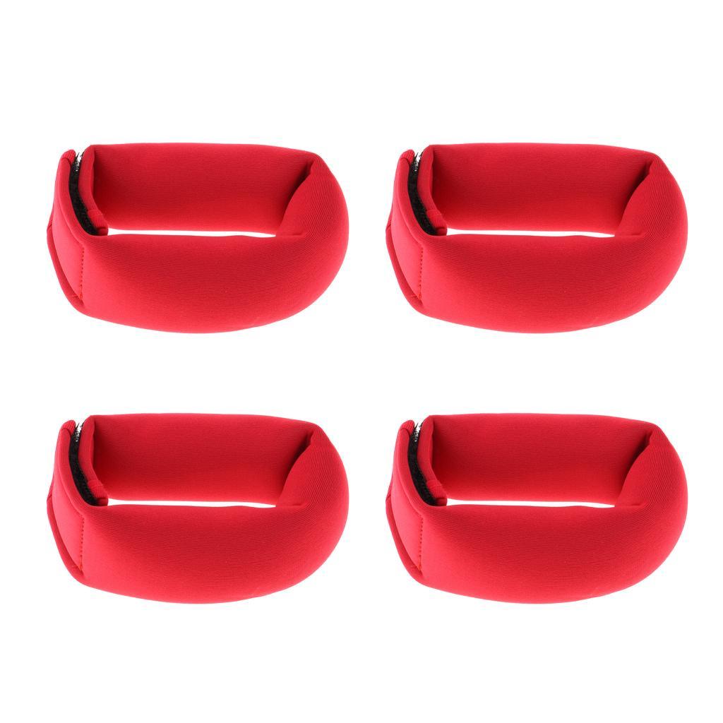 4 Lot Neoprene Wrist Ankle Weight Weights Trainer Sandbag 0.25kg Strength
