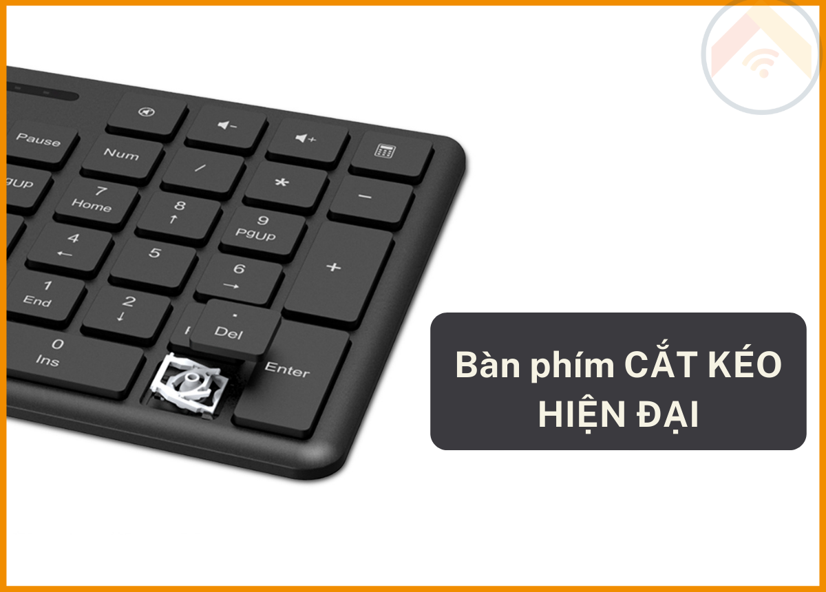 Bàn phím văn phòng có dây HAVIT KB252 Full-size 108 phím Cổng USB 1.5m Đen Hàng Chính Hãng