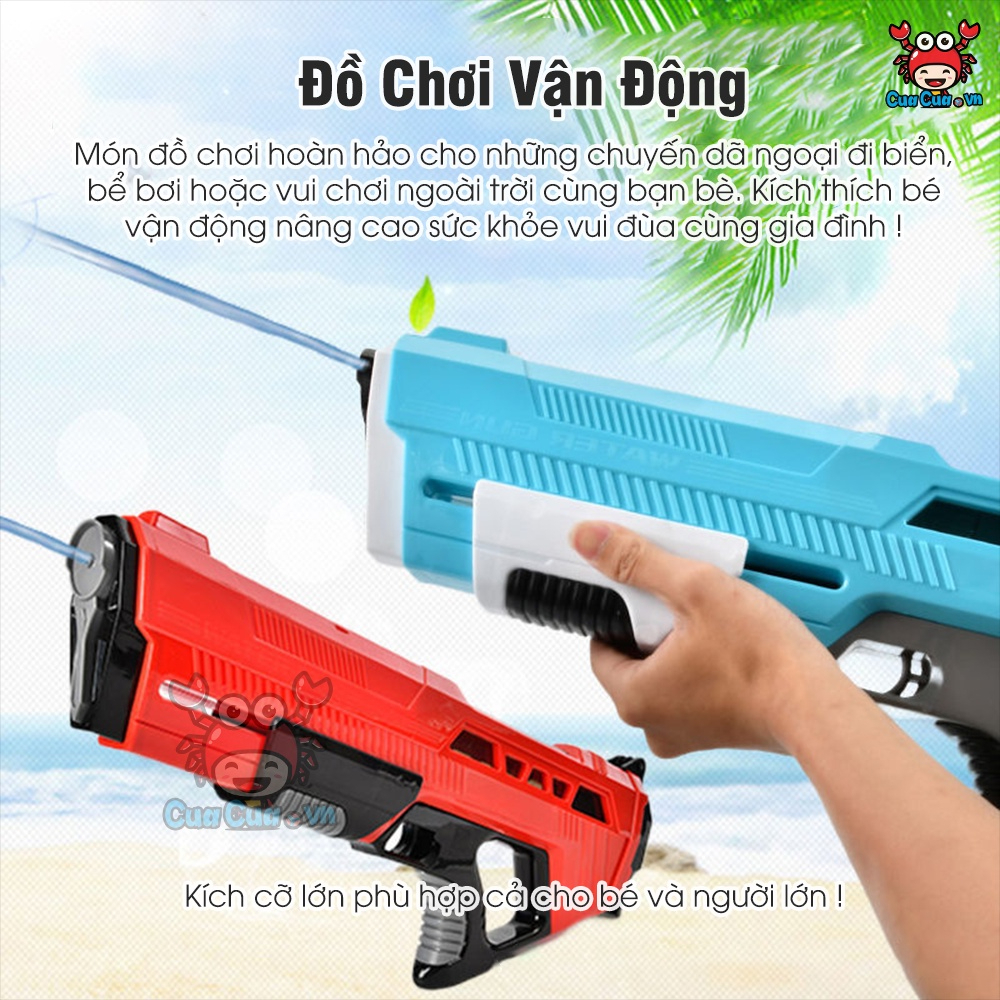 Súng nước áp lực cỡ lớn, Đồ chơi súng nước mô phỏng loại Spyra One giá rẻ phun nước xa 15m cho bé đi biển bể bơi