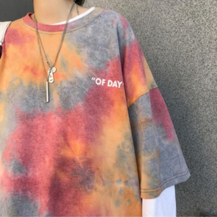 Áo Thun Tee Loang Màu Unisex - Form Rộng Tay Lỡ - Phong Cách Hàn Quốc - Chất Cotton Thoáng Mát Cho Cả Nam Và Nữ