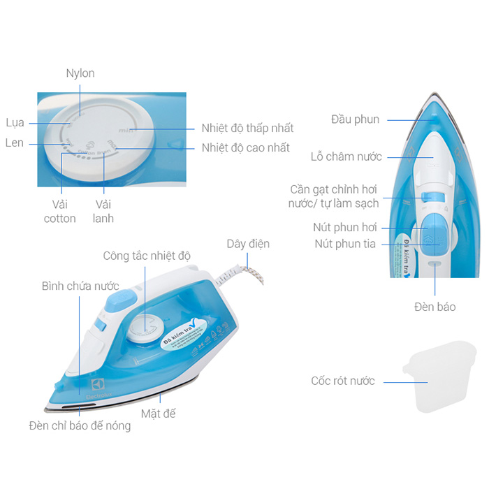 Bàn ủi Electrolux ESI4017 - Hàng chính hãng