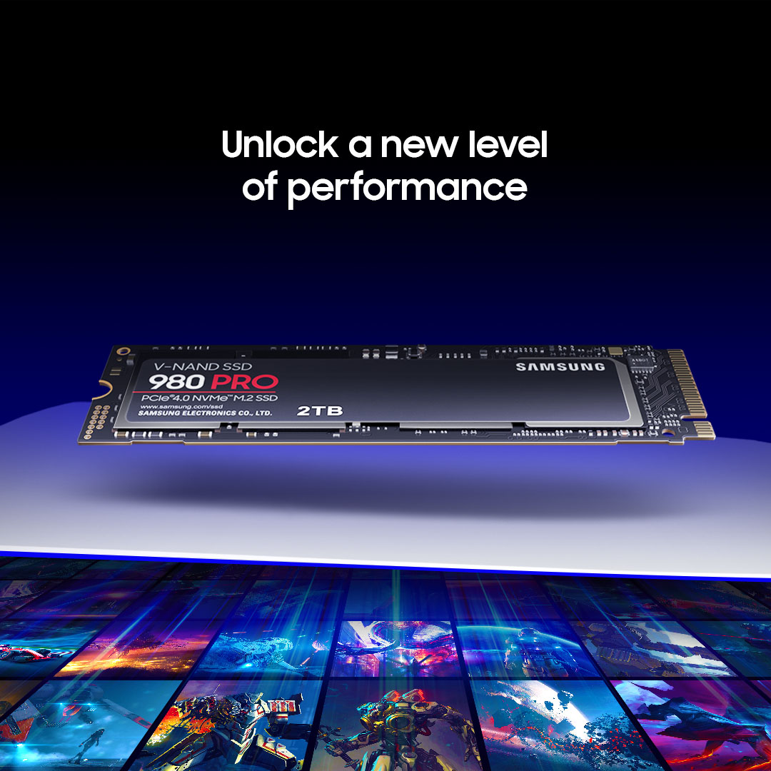 Ổ cứng gắn trong SSD Samsung 980 Pro 250GB | 500GB | 1TB | 2TB PCIe 4.0 x4 NVMe1.3c M2 2280 V-NAN - Hàng chính hãng