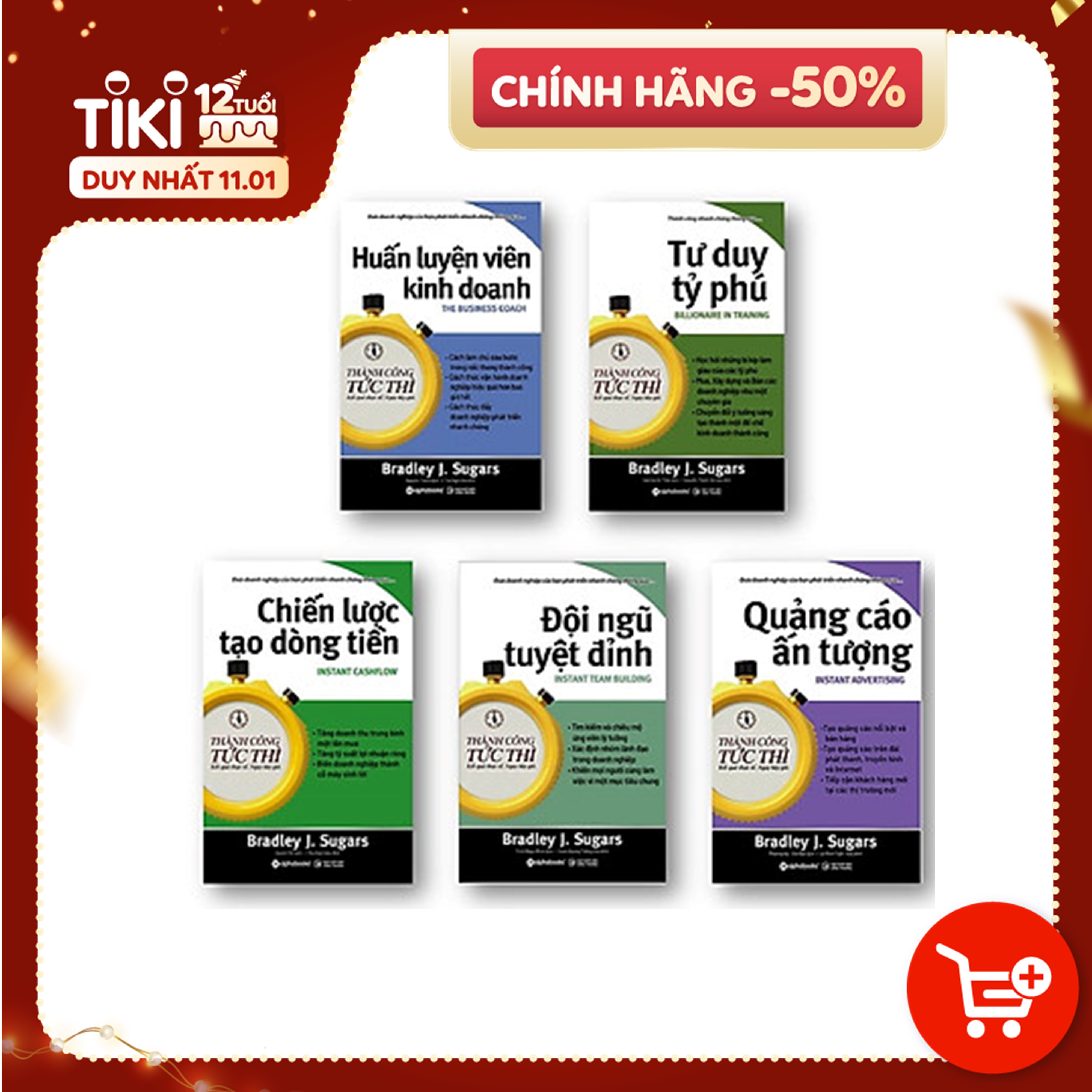 Combo Sách Thành Công Tức Thì: Huấn Luyện Viên Kinh Doanh + Chiến Lược Tạo Dòng Tiền + Quảng Cáo Ấn Tượng + Đội Ngũ Tuyệt Đỉnh + Tư Duy Tỷ Phú