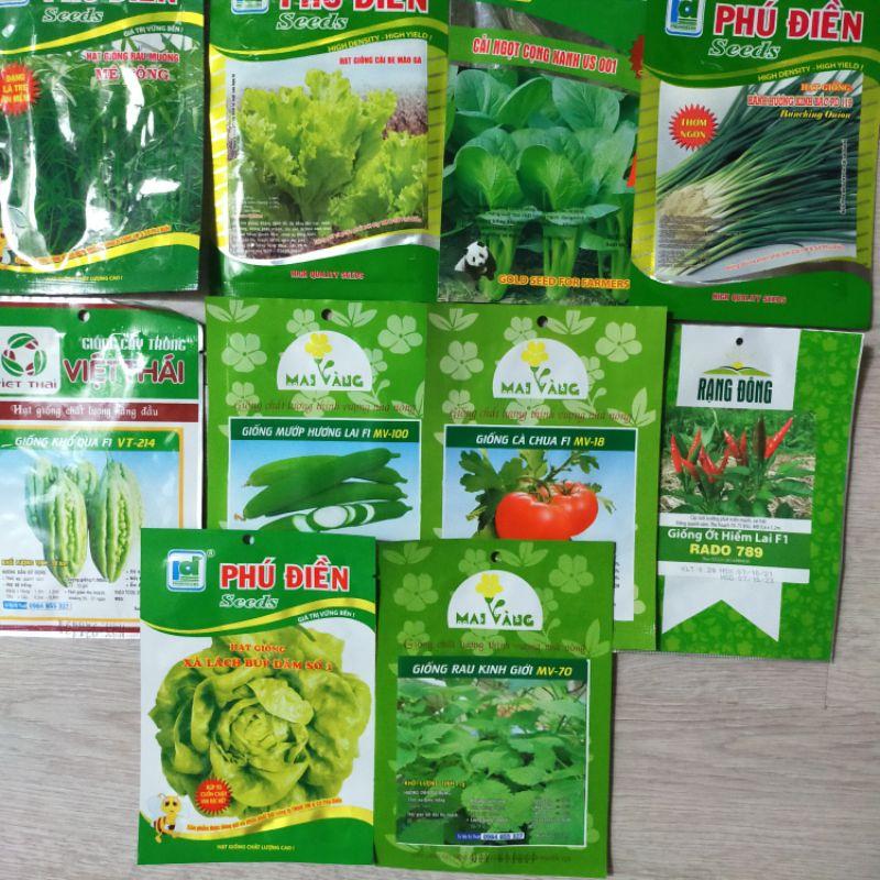 Combo 10 loại hạt giống dễ trồng cho người mới tập tành trồng rau, chi tiết y hình và mô tả