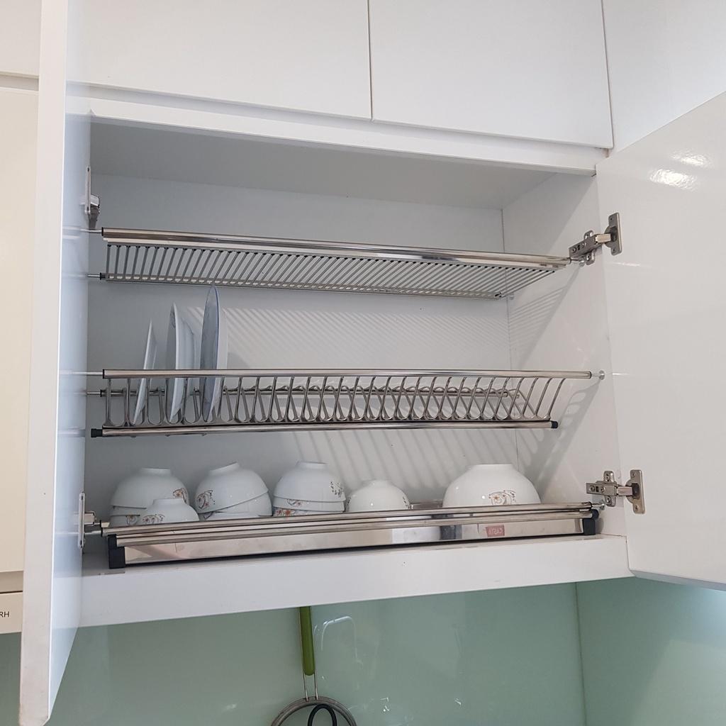 Giá Úp Bát Đĩa Chữ V 2, 3 Tầng INOX 304 Nan Dẹt Chính Hãng